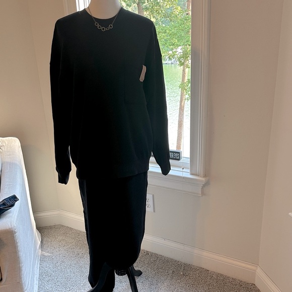 Lunya Silk Sweats, Includes Black Sweatshirt & Joggers, Medium, Like New - Picture 2 of 12